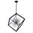 CWI Lighting Starburst 6 Light Down Chandelier, Chrome/Black
