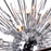 CWI Lighting Starburst 6 Light Down Chandelier, Chrome/Black