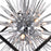 CWI Lighting Starburst 6 Light Down Chandelier, Chrome/Black