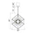 CWI Lighting Starburst 6 Light Down Chandelier, Chrome/Black