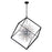 CWI Lighting Starburst 20 Light Down Chandelier, Chrome/Black