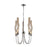 CWI Meduse 5 Light Up Chandelier, Polished Nickel/Champagne - 1203P16-5-613