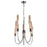 CWI Meduse 5 Light Up Chandelier, Polished Nickel/Champagne