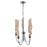 CWI Meduse 5 Light Up Chandelier, Polished Nickel/Champagne