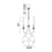CWI Meduse 5 Light Up Chandelier, Polished Nickel/Champagne