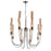 CWI Meduse 8 Light Up Chandelier, Polished Nickel/Champagne