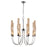 CWI Meduse 8 Light Up Chandelier, Polished Nickel/Champagne