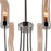 CWI Meduse 8 Light Up Chandelier, Polished Nickel/Champagne