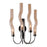 CWI Meduse 4 Light Wall Sconce, Polished Nickel/Champagne