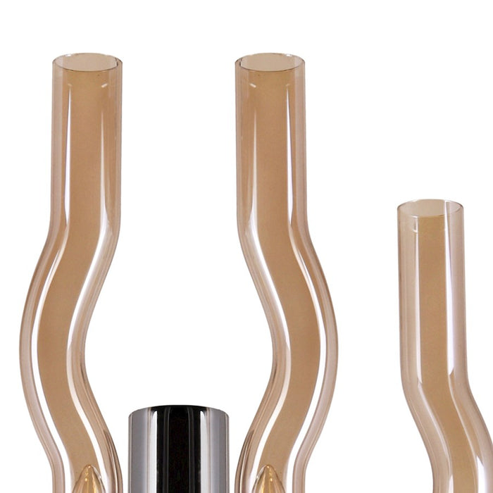 CWI Meduse 4 Light Wall Sconce, Polished Nickel/Champagne