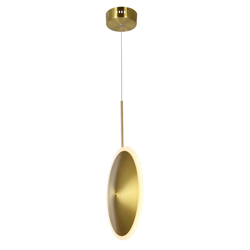 CWI Lighting Ovni 12" Down Mini Pendant, Brass