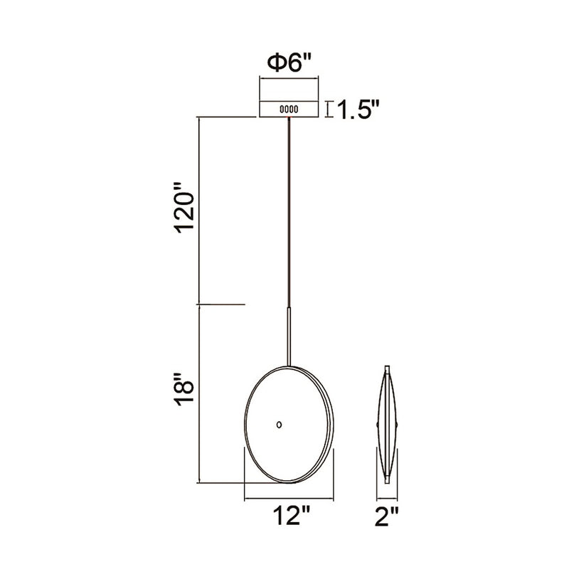 CWI Lighting Ovni 12" Down Mini Pendant, Brass