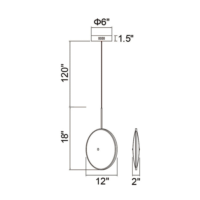 CWI Lighting Ovni 12" Down Mini Pendant, Brass