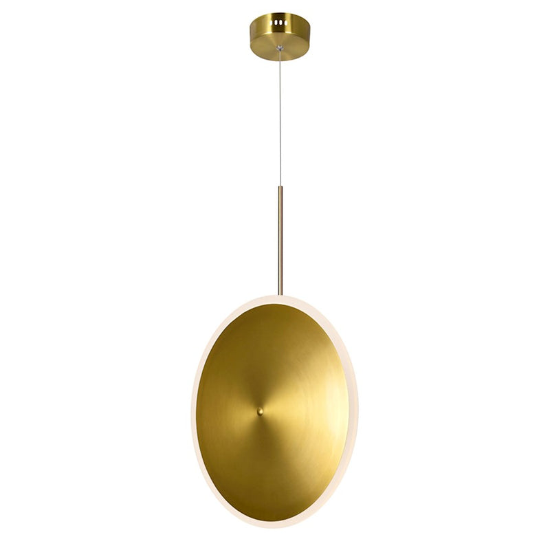 CWI Lighting Ovni 16" Down Pendant, Brass