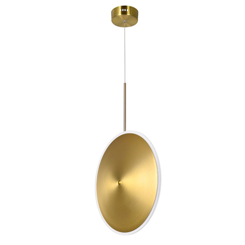 CWI Lighting Ovni 16" Down Pendant, Brass