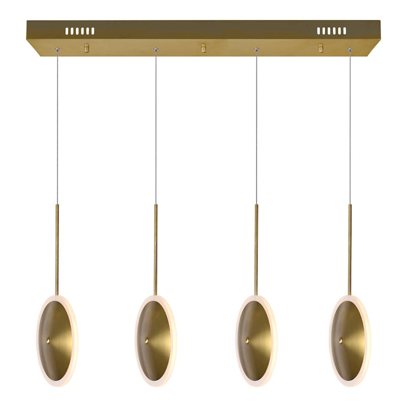 CWI Lighting Ovni 30" Chandelier, Brass