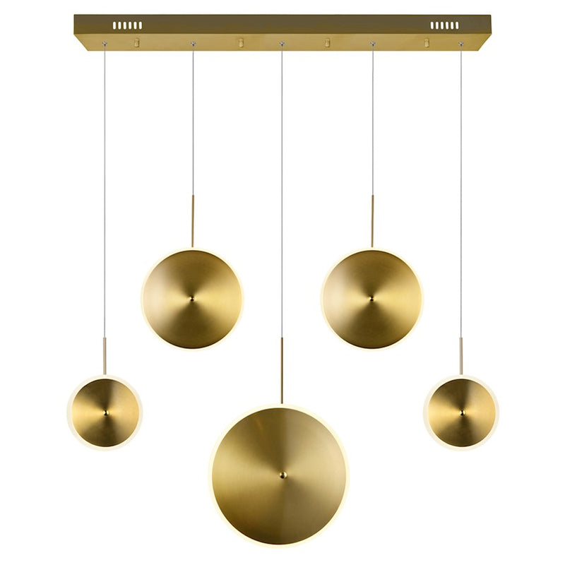 CWI Lighting Ovni 43" Chandelier, Brass