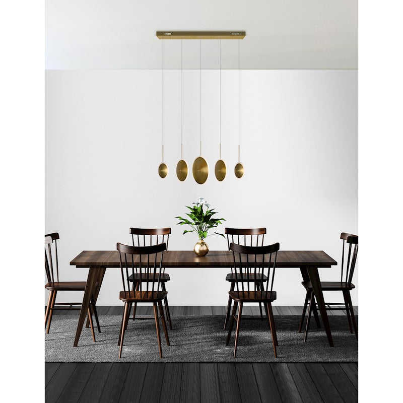 CWI Lighting Ovni 43" Chandelier, Brass