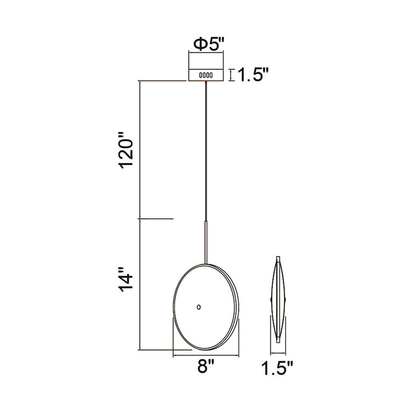 CWI Lighting Ovni 8" Down Mini Pendant, Brass