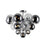 CWI Pallocino 10 Light Flush Mount, Chrome/Clear/Smoke - 1205C25-10-601