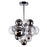 CWI Pallocino 8 Light Down Chandelier, Chrome/Clear/Smoke