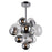 CWI Pallocino 8 Light Down Chandelier, Chrome/Clear/Smoke