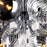 CWI Pallocino 8 Light Down Chandelier, Chrome/Clear/Smoke