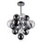 CWI Pallocino 8 Light Down Chandelier, Chrome/Clear/Smoke