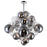 CWI Pallocino 15 Light Down Chandelier, Chrome/Clear/Smoke