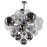 CWI Pallocino 15 Light Down Chandelier, Chrome/Clear/Smoke