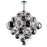 CWI Pallocino 27 Light Down Chandelier, Chrome/Clear/Smoke - 1205P36-27-601