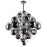 CWI Pallocino 27 Light Down Chandelier, Chrome/Clear/Smoke