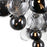 CWI Pallocino 27 Light Down Chandelier, Chrome/Clear/Smoke