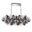 CWI Lighting Pallocino 27 Light Chandelier, Chrome/Clear/Smoke