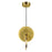 CWI Lighting Tranche Down Mini Pendant, Brushed Brass