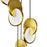 CWI Lighting Tranche 18" Multi Point Pendant, Brushed Brass