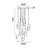 CWI Lighting Tranche 24" Multi Point Pendant, Brushed Brass