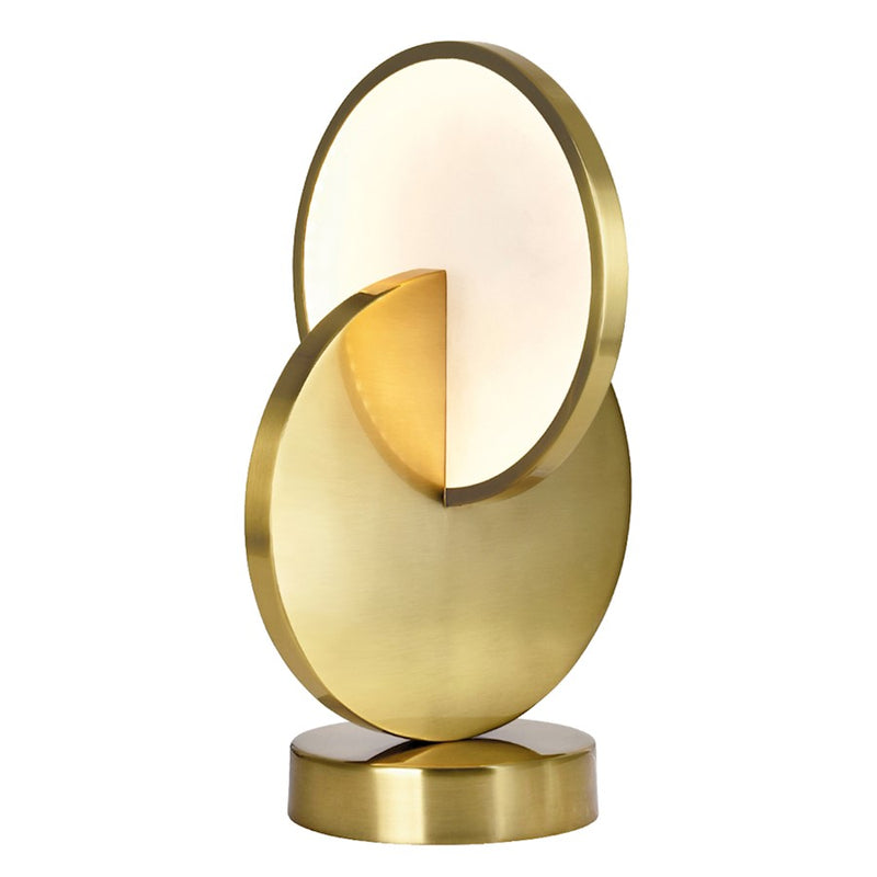 CWI Lighting Tranche Table Lamp, Brushed Brass