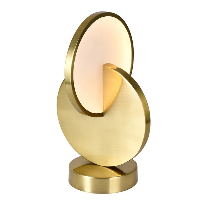 CWI Lighting Tranche Table Lamp, Brushed Brass