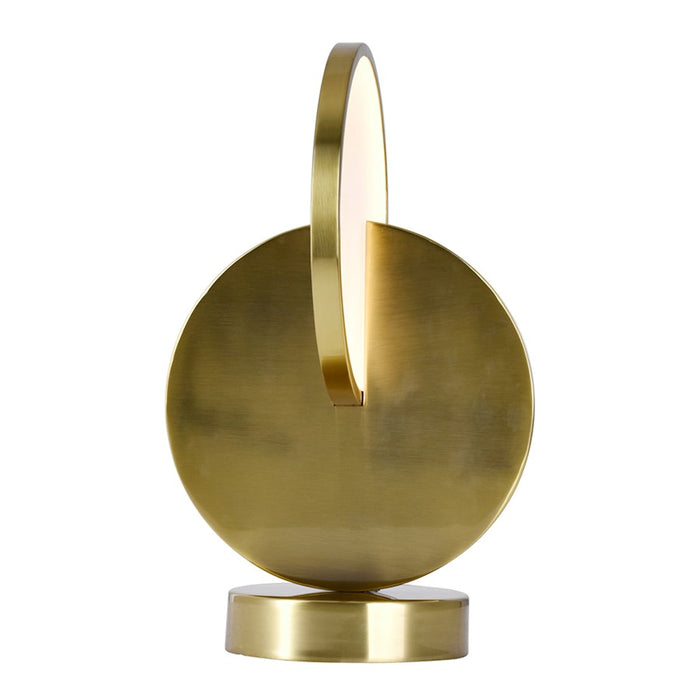CWI Lighting Tranche Table Lamp, Brushed Brass
