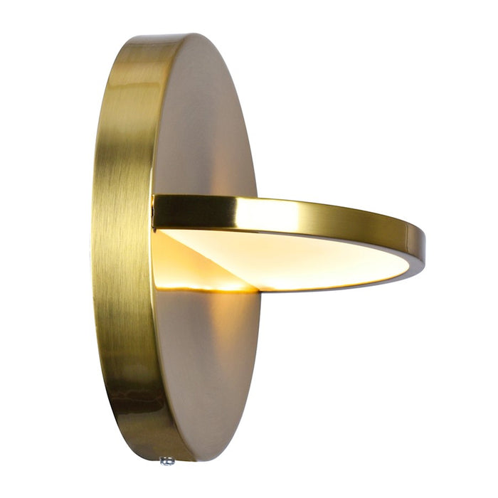 CWI Lighting Tranche 7" Wall Sconce, Brushed Brass
