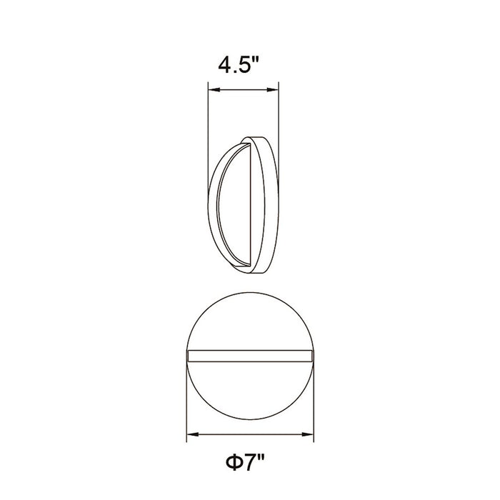 CWI Lighting Tranche 7" Wall Sconce, Brushed Brass