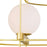 CWI Orbit 3 Light Down Chandelier, Medallion Gold/Frosted