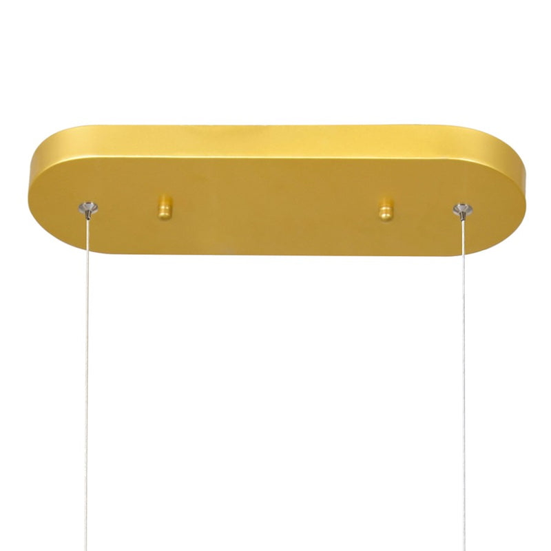 CWI Orbit 3 Light Down Chandelier, Medallion Gold/Frosted