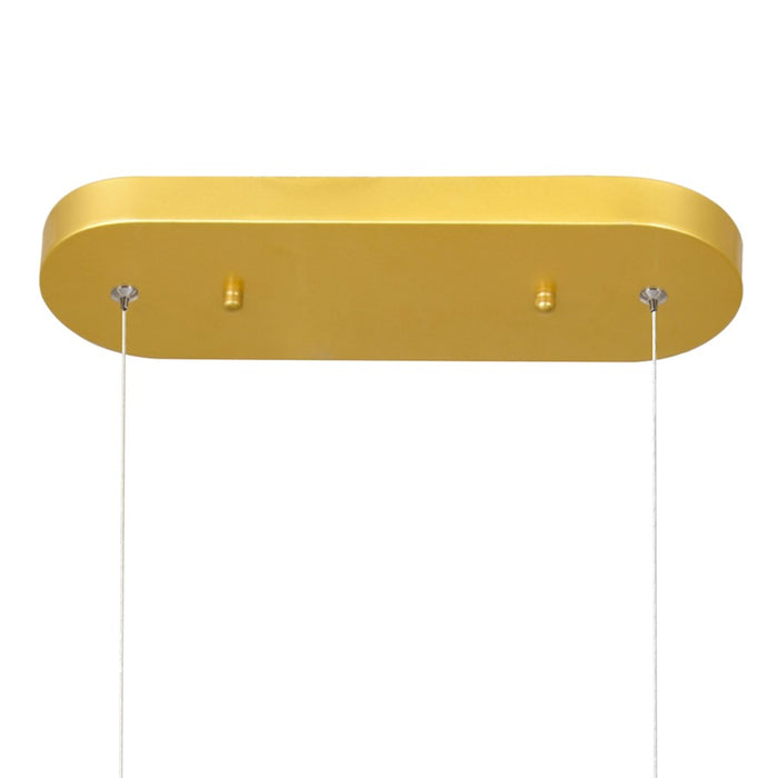 CWI Orbit 3 Light Down Chandelier, Medallion Gold/Frosted