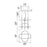 CWI Orbit 3 Light Down Chandelier, Medallion Gold/Frosted