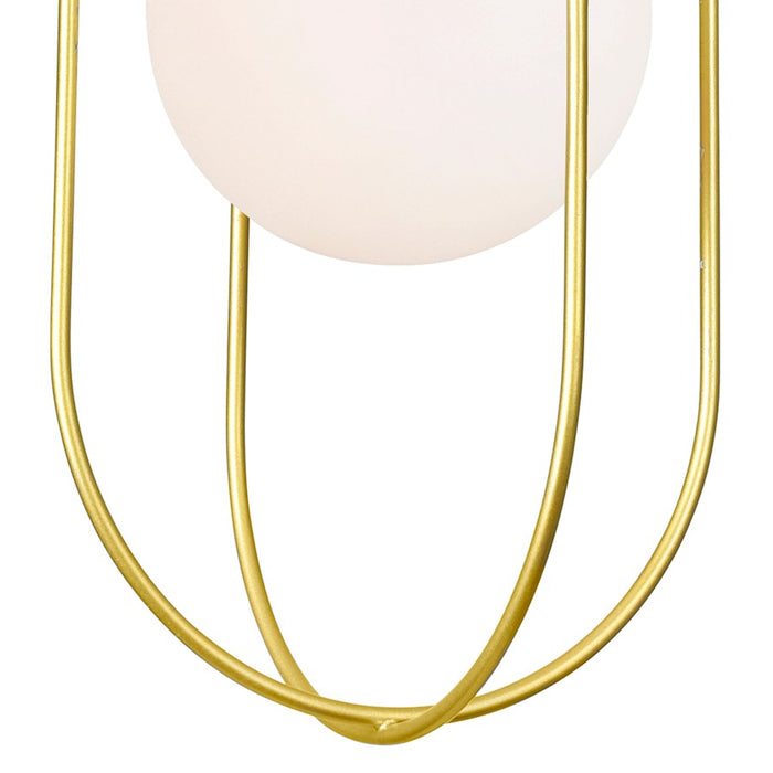 CWI Orbit 1 Light Down Mini Pendant, Medallion Gold/Frosted
