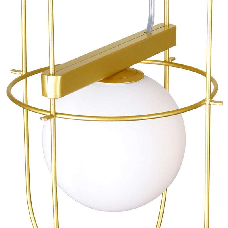 CWI Orbit 1 Light Down Mini Pendant, Medallion Gold/Frosted
