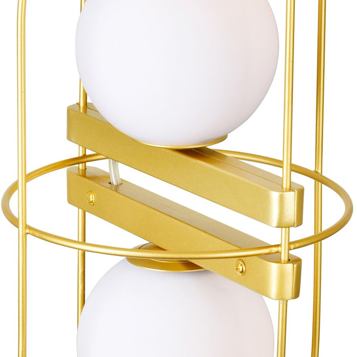 CWI Lighting Orbit 2 Light Down Pendant, Medallion Gold/Frosted