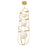 CWI Lighting Orbit 3 Light Down Pendant, Medallion Gold/Frosted